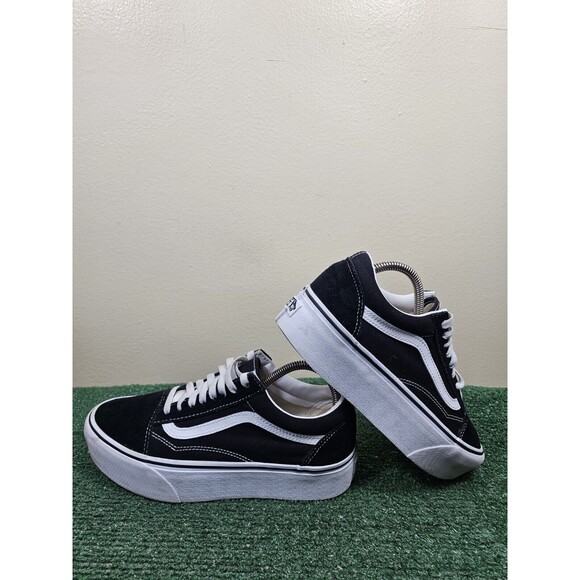 Vans Old Skool Stackform Platform Suede Canvas Shoes Mens 9 Womens 10.5 - Picture 4 of 11